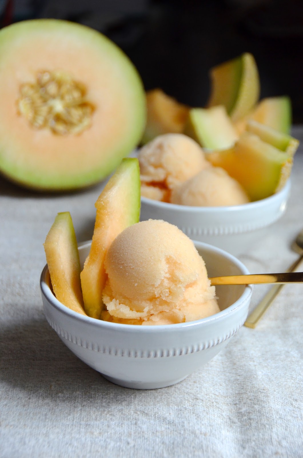 Simple Homemade Cantaloupe Sorbet Recipe